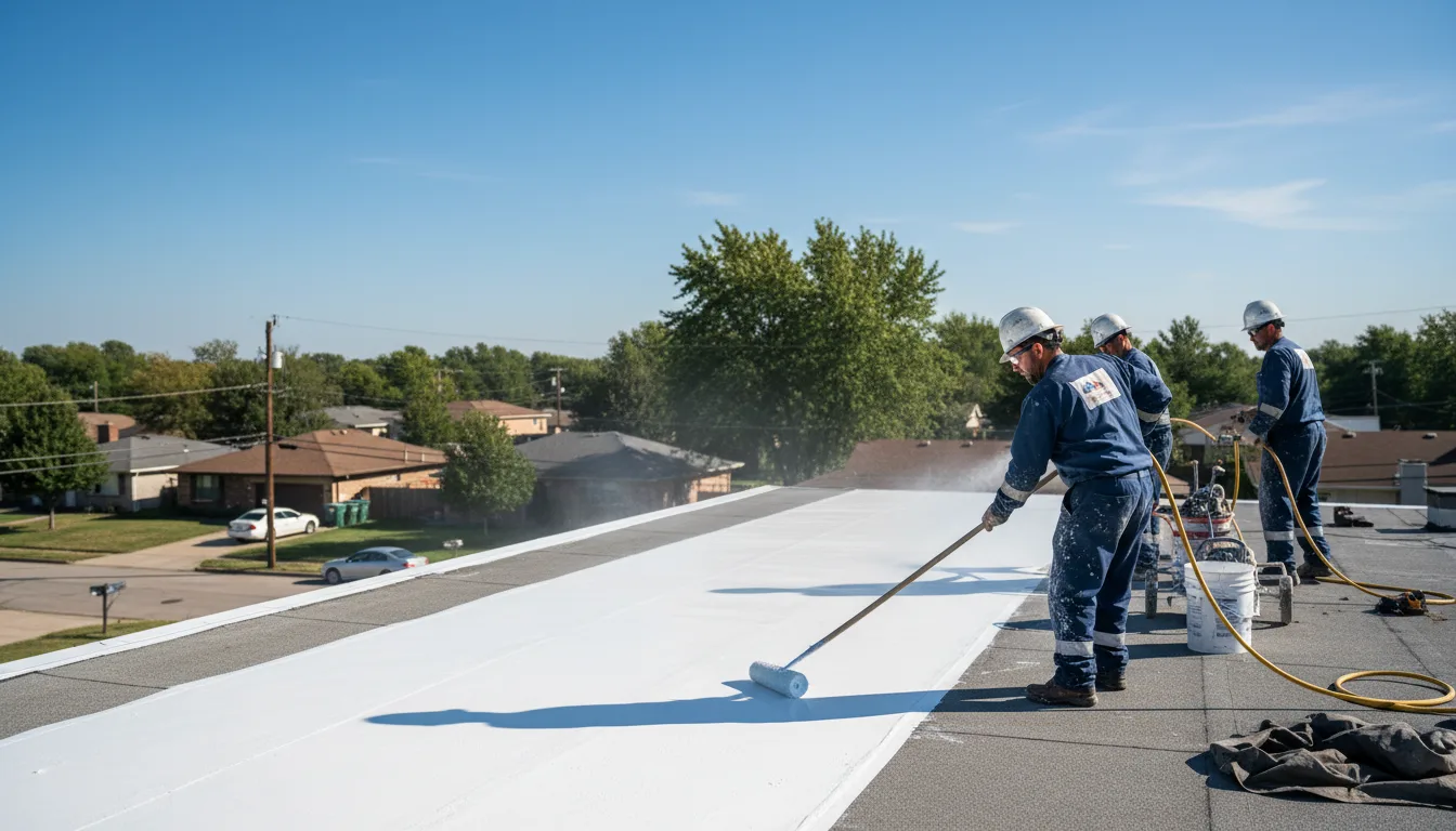 Commercial roof coating in Milburn, OK near me